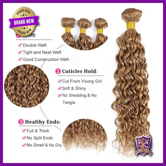 30 Inch Human Hair Extensions Water Wave Bundles 8A Grade Unprocessed Virgin